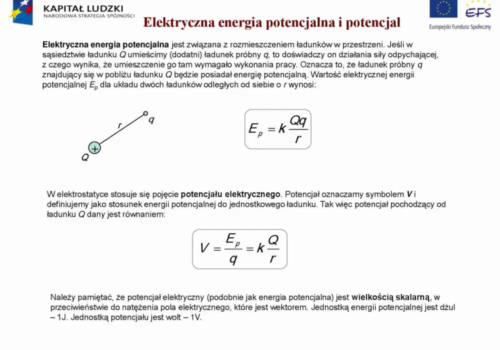 Energia potencjalna - wzory, znaczenie i zadania