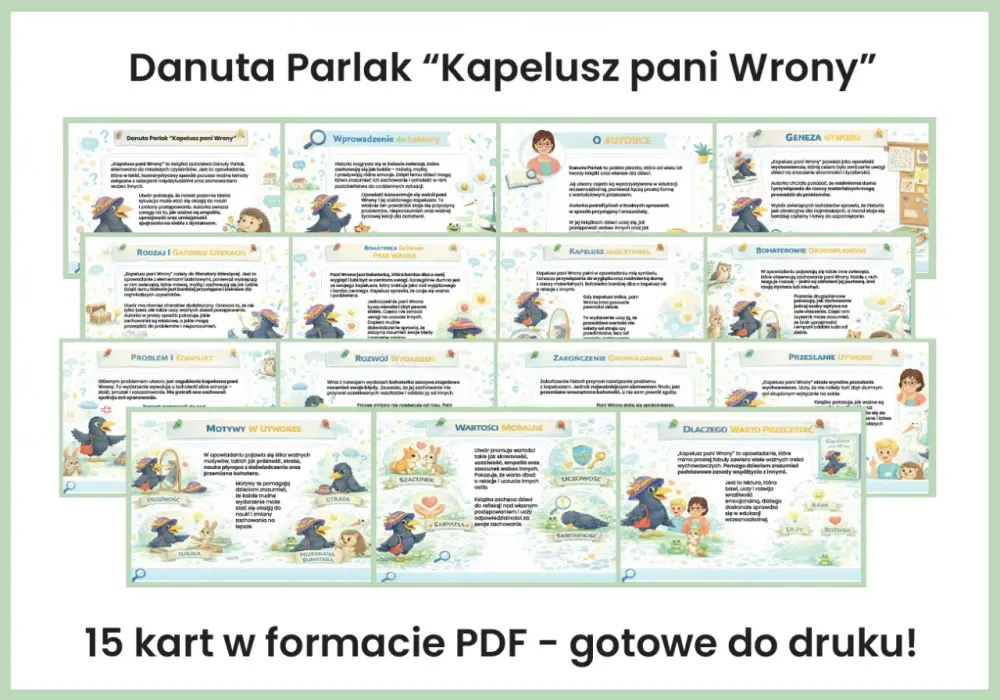 Kapelusz Pani Wrony bohaterowie - Jak ich opisać i nie pomylić?