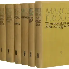 Siedmiotomowe wydanie "W poszukiwaniu straconego czasu" Marcela Prousta.