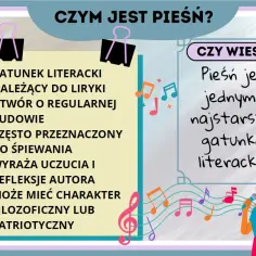 Pieśń to gatunek liryczny, często śpiewany, wyrażający uczucia. To jeden z najstarszych gatunków literackich.