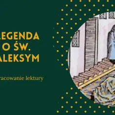 Legenda o świętym Aleksym: ilustracja przedstawia scenę z życia świętego, gdzie osoba na schodach wylewa wodę na leżącego poniżej.