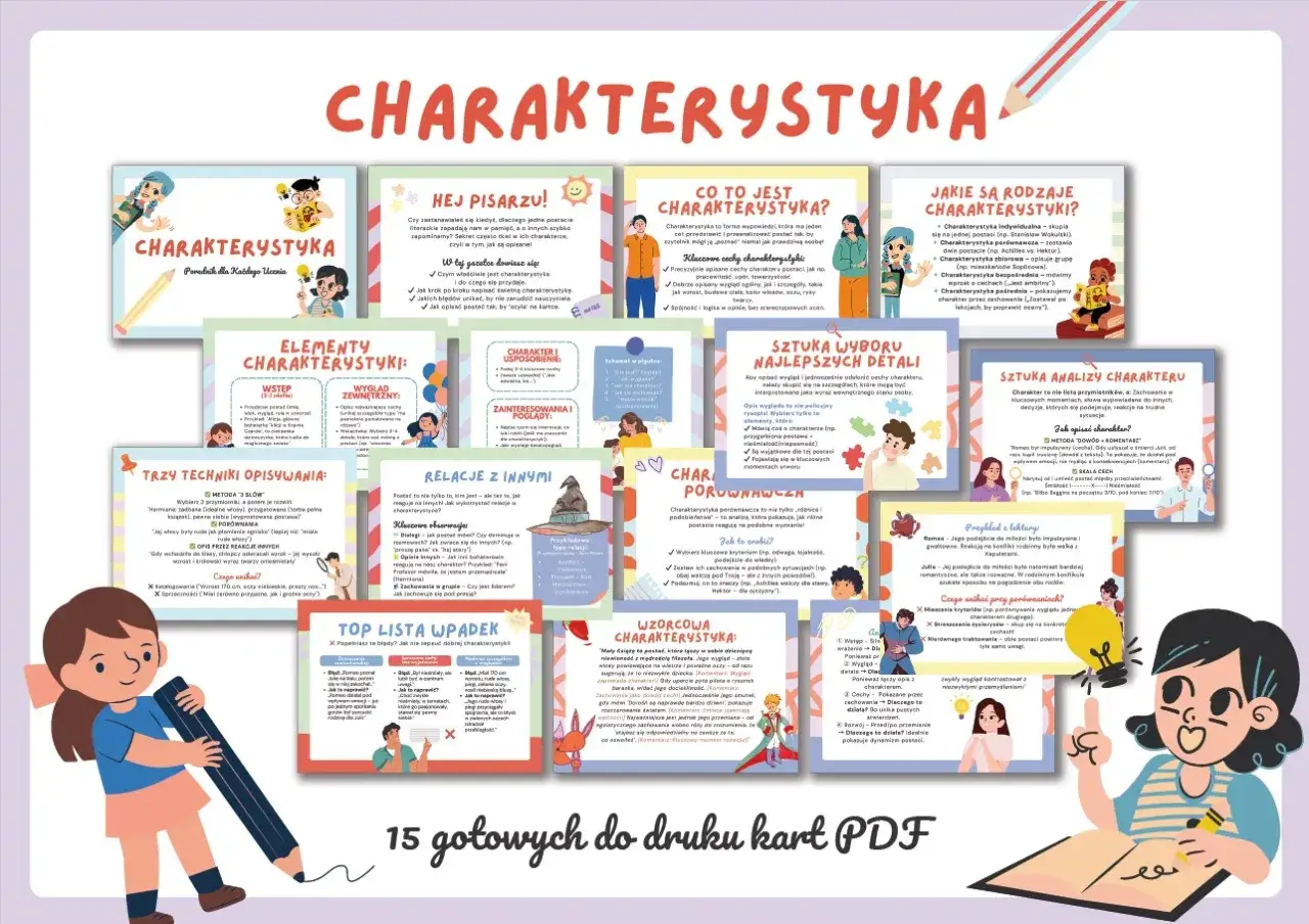 Opis postaci: Jak napisać świetną charakterystykę? Dowiedz się, jak opisać bohatera, jego cechy, wygląd i relacje z innymi.