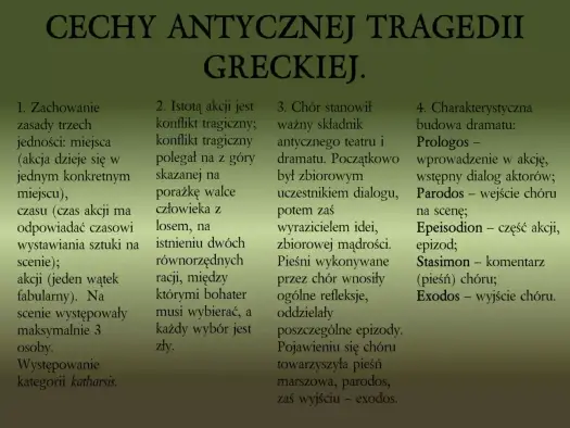 Tragedia antyczna - cechy, bohater i katharsis