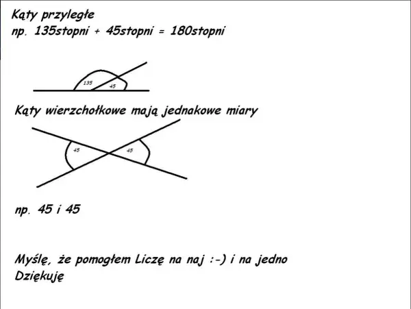 Kąty przyległe - Jak ich nie pomylić i szybko obliczyć miarę?