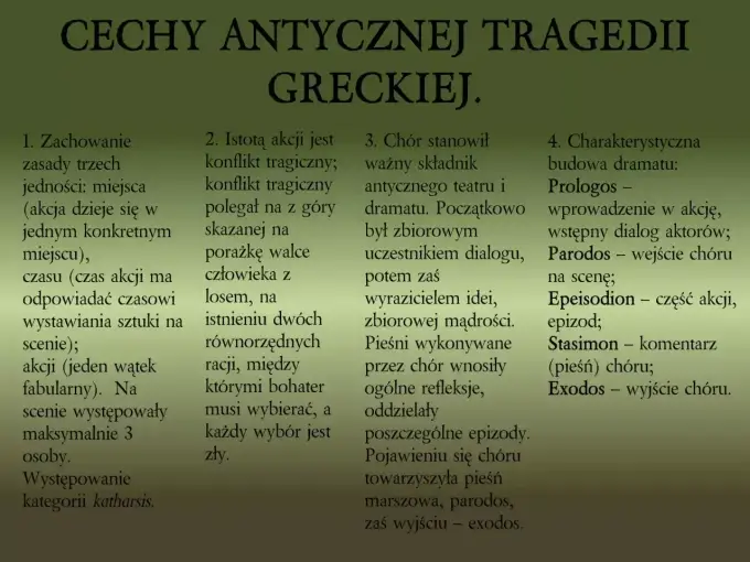 Tragedia antyczna - cechy, bohater i katharsis