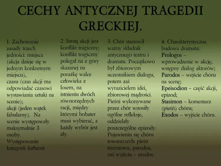 Tragedia antyczna - cechy, bohater i katharsis